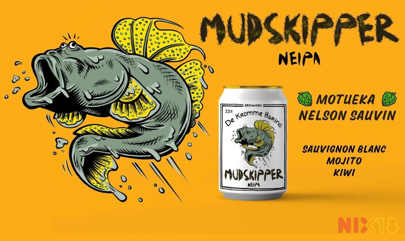 Mudskipper - Motueka / Nelson Sauvin - De Kromme Haring IPA - New England / Hazy 440ml