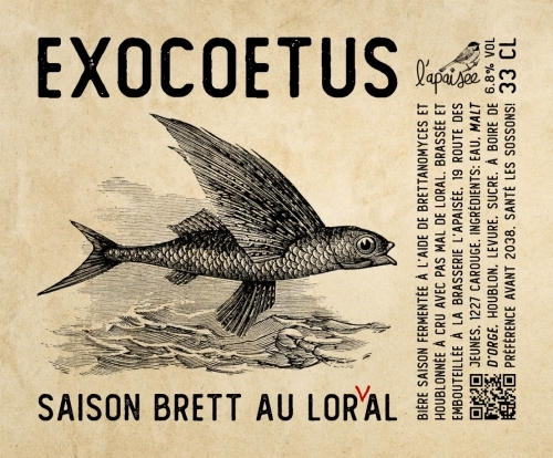 Exocoetus - Brasserie l'Apaisée Farmhouse Ale - Saison 330ml