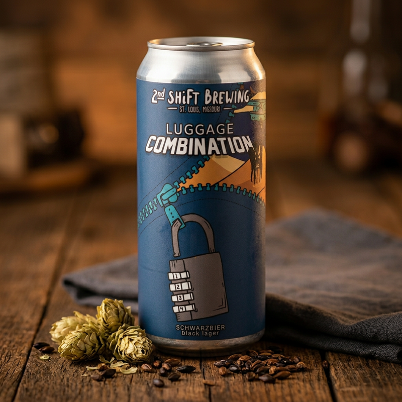 Luggage Combination - 2nd Shift Brewing Schwarzbier 473ml