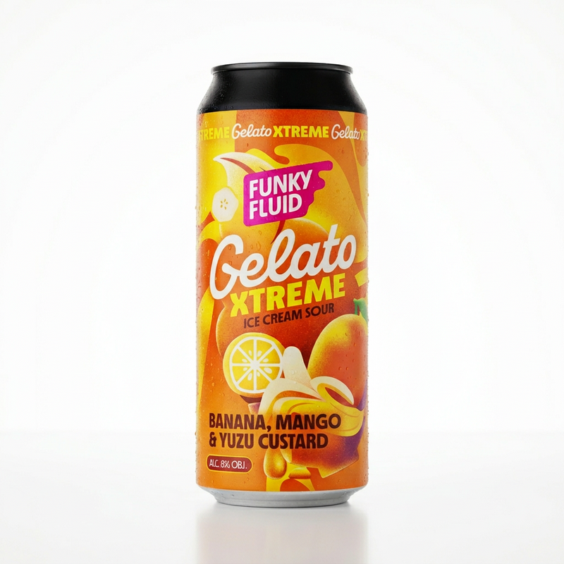 Gelato XTREME: Banana, Mango & Yuzu Custard - Funky Fluid Sour - Smoothie / Pastry 500ml