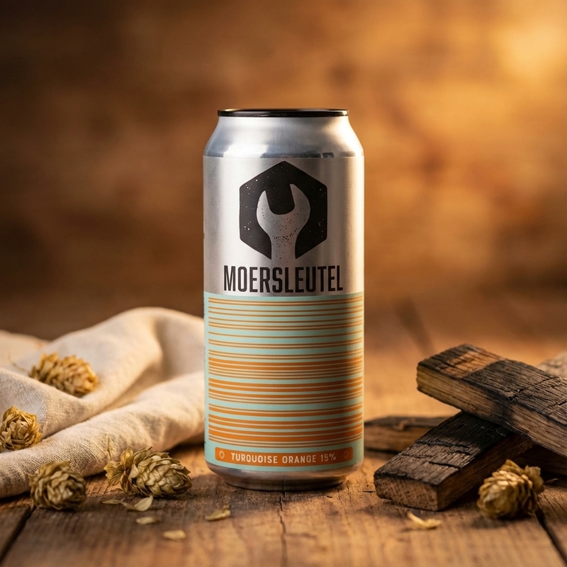 Barcode: Turquoise Orange - Moersleutel Craft Brewery Freeze-Distilled Beer 440ml