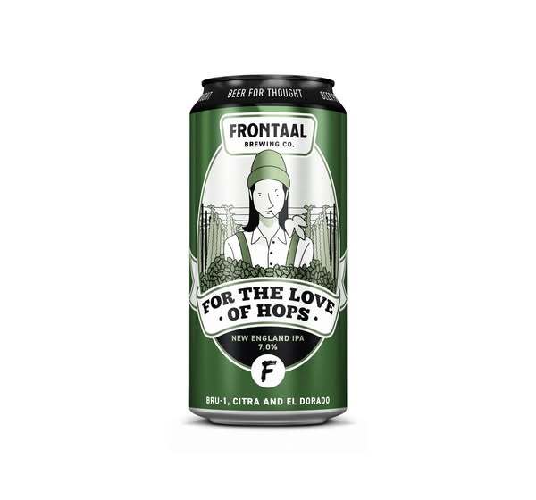 For The Love Of Hops 'Bru-1, Citra, El Dorado' - Frontaal Brewing Co. IPA - New England / Hazy 440ml