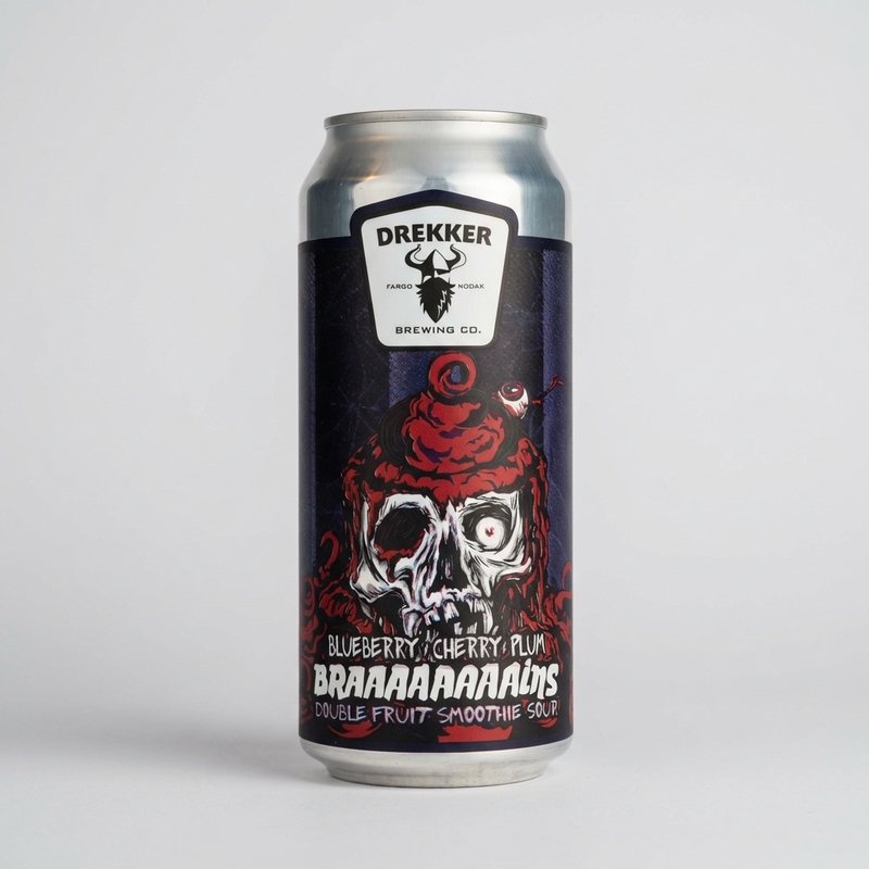 Braaaaaaaains - Blueberry, Plum, Cherry - Drekker Brewing Company Sour - Smoothie / Pastry 473ml