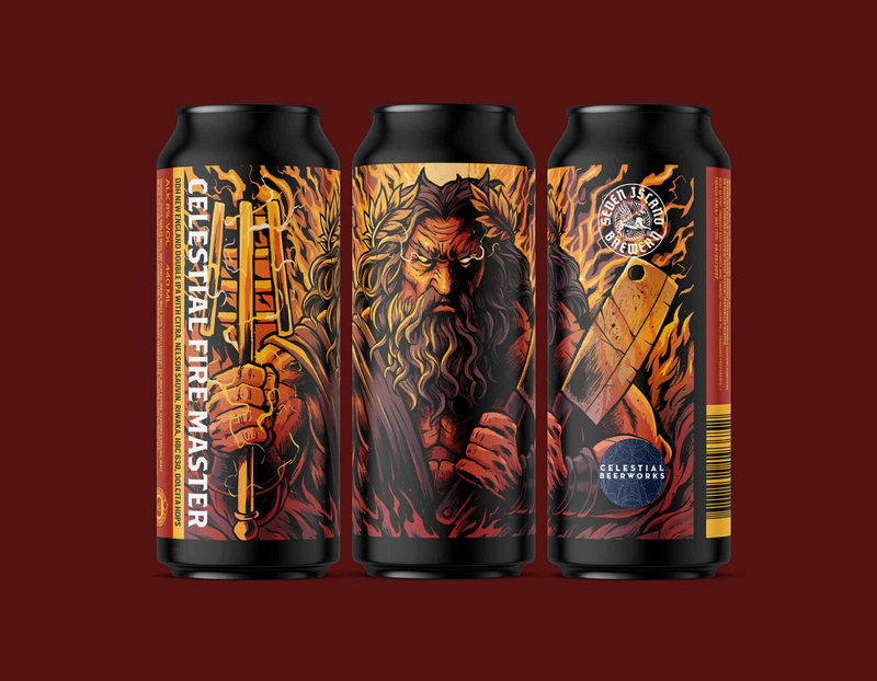 Celestial Fire Master - Seven Island Brewery IPA - Imperial / Double New England / Hazy 440ml