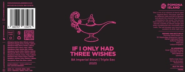 If I Only Had Three Wishes - Pomona Island Brew Co. Stout - Imperial / Double 750ml