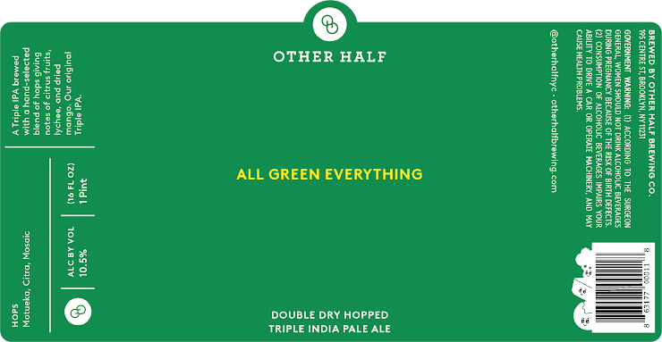 All Green Everything - Other Half Brewing Co. IPA - Triple 440ml