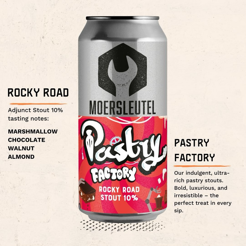 Pastry Factory Rocky Road - Moersleutel Craft Brewery Stout - Imperial / Double Pastry 440ml