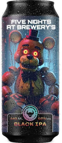 Five Nights at Brewery's - Game Over Brewing Co. IPA - Black / Cascadian Dark Ale 440ml