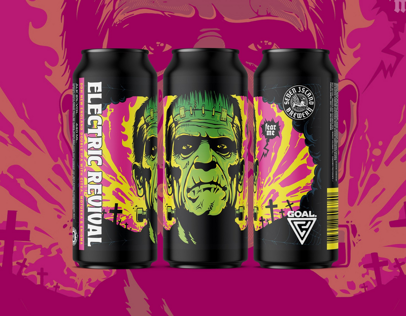 Electric Revival - Seven Island Brewery IPA - Imperial / Double New England / Hazy 440ml