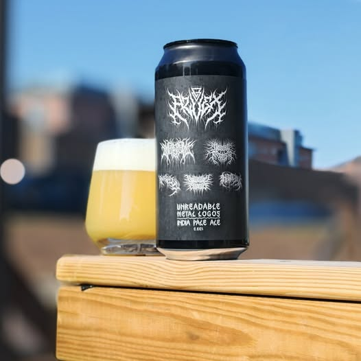 Unreadable Metal Logos - Azvex Brewing Company IPA - New England / Hazy 440ml