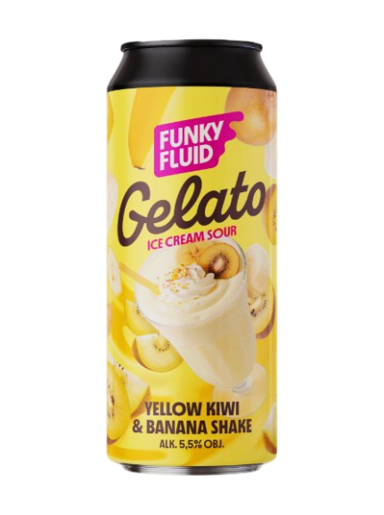 Gelato: Yellow Kiwi & Banana Shake - Funky Fluid Sour - Smoothie / Pastry 500ml