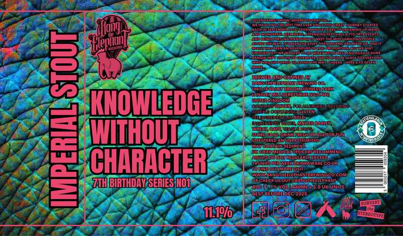 Knowledge Without Character - Bang The Elephant Brewing Co Stout - Imperial / Double 440ml