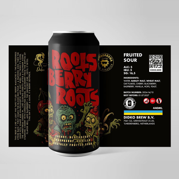 Roots Berry Roots - Дідько Brewery Sour - Smoothie / Pastry 440ml