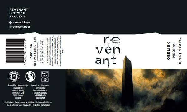 Obelisk - Revenant Brewing Project IPA - Imperial / Double New England / Hazy 440ml