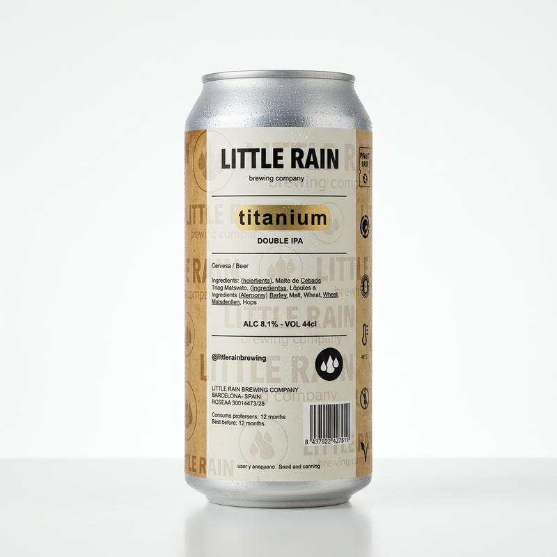 Titanium - Little Rain Brewing Company IPA - Imperial / Double New England / Hazy 440ml