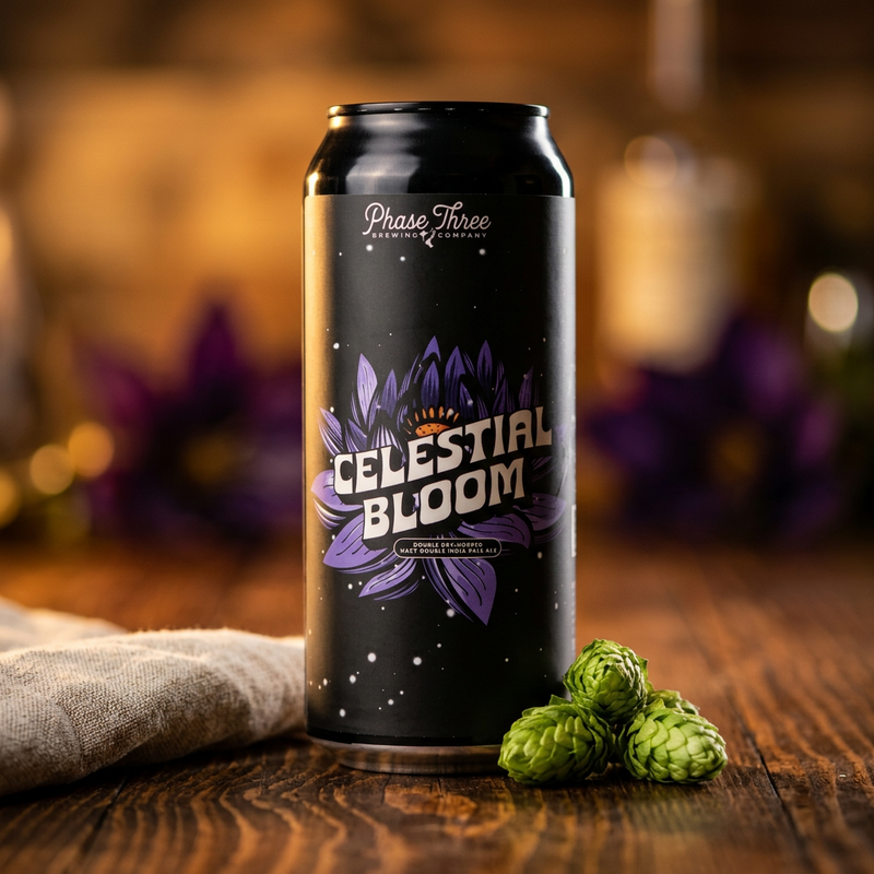 Celestial Bloom - Phase Three Brewing IPA - Imperial / Double New England / Hazy 473ml
