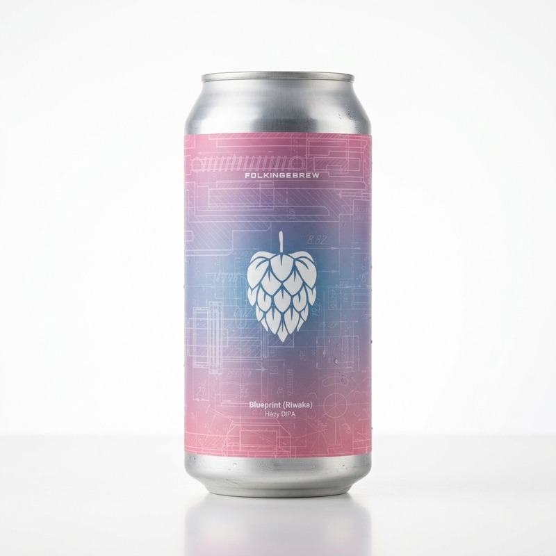 Blueprint (Riwaka) - Folkingebrew IPA - Imperial / Double New England / Hazy 440ml