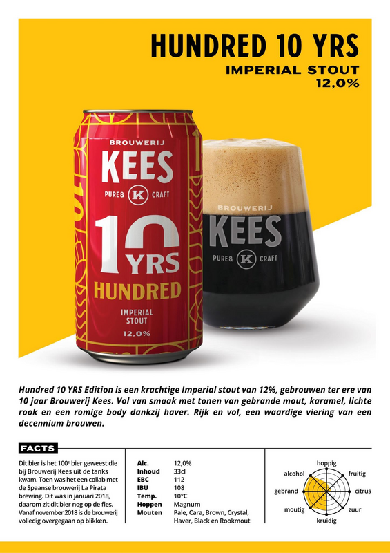 Hundred 10yrs - Brouwerij Kees Stout - Imperial / Double 330ml