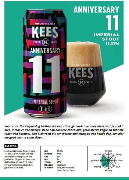 Anniversary 11 - Brouwerij Kees Stout - Imperial / Double 440ml